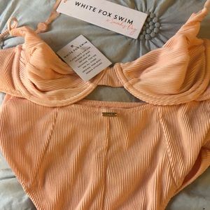 Peach bathing suit,med, brand new